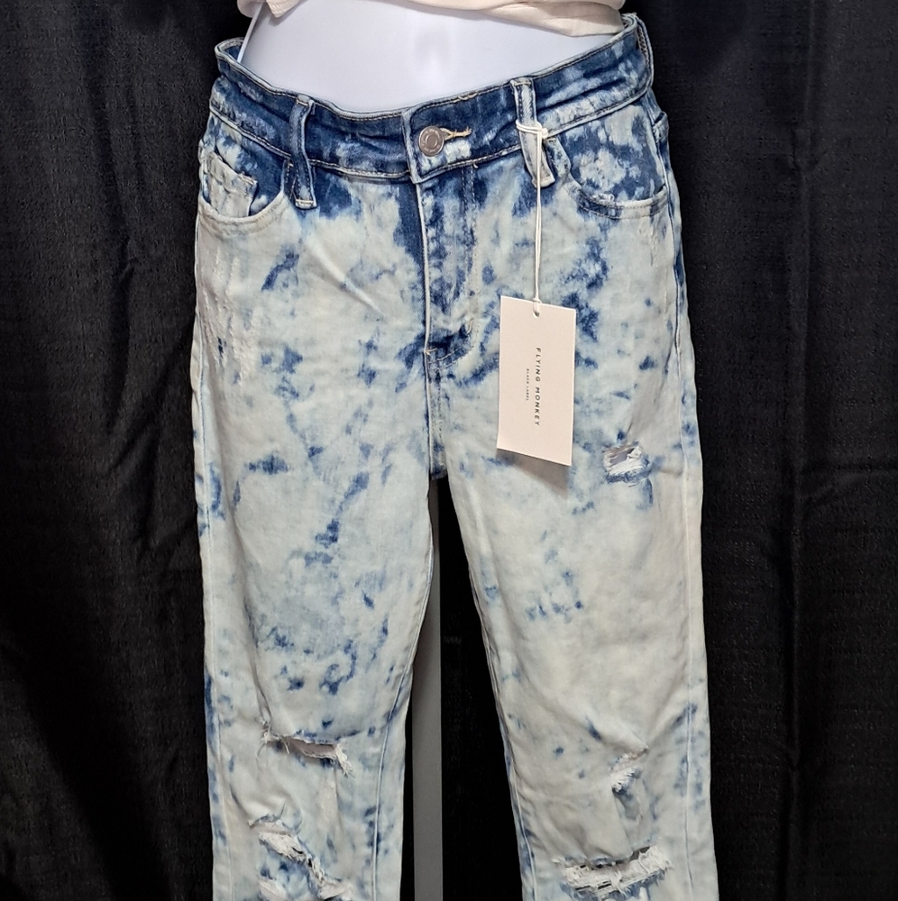 Stylish Blue Acid Wash Women's Jeans